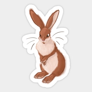 Fluffy Easter Bunny Sticker